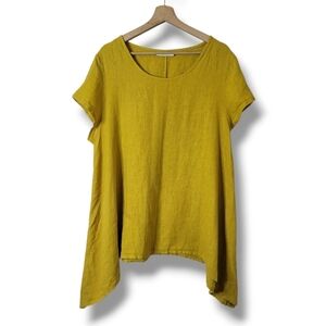 Bryn Walker 100% Linen Tunic Top Slow Effortless Minimal Lagenlook Size XL